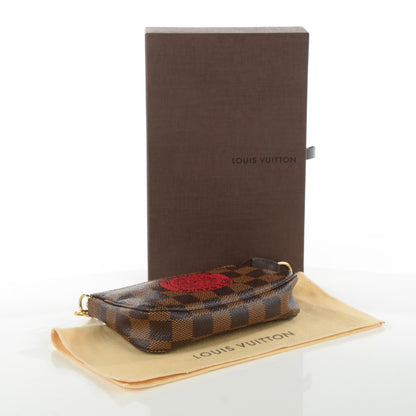 Louis Vuitton Damier Ebene Complice Trunks and Bags Mini Pochette Accessories Red 4 of 7