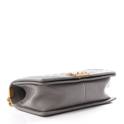 Chanel Caviar Quilted Medium Boy Flap Grey 3 of 12
