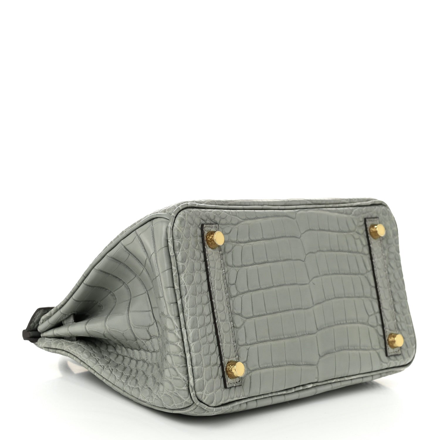 Hermes Matte Alligator Birkin 25 Gris Ciment 4 of 11