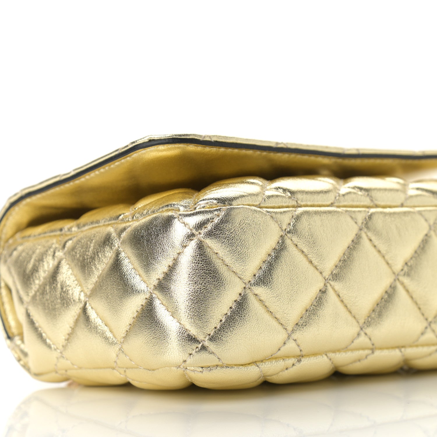 Versace Metallic Nappa Quilted Small Medusa Chain Crossbody Gold 5 of 8