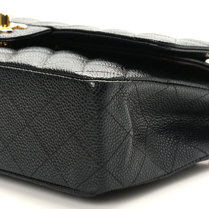 Chanel Caviar Quilted Medium Double Flap Black 9 of 10
