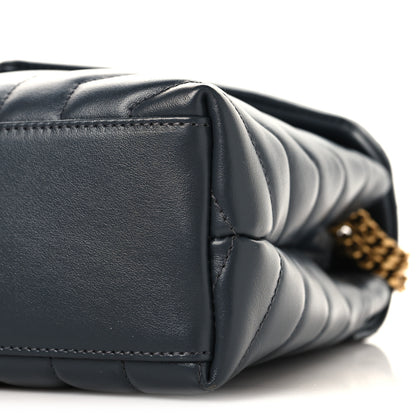 Saint Laurent Calfskin Y Quilted Monogram Small Loulou Chain Satchel Dark Smog 10 of 10