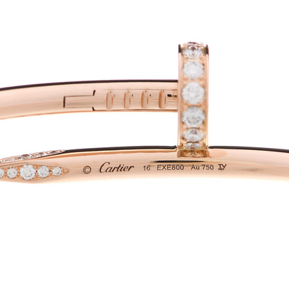 Cartier 18K Pink Gold Diamond Juste Un Clou Bracelet 16 3 of 4