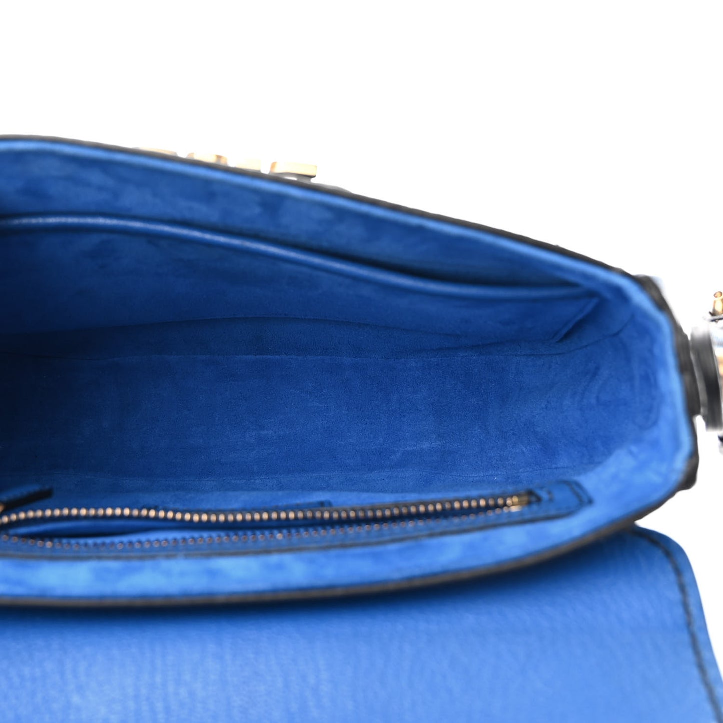 Calfskin D Fence Bohemian Saddle Bag Blue
