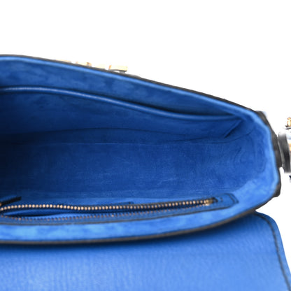 Christian Dior Calfskin D Fence Bohemian Saddle Bag Blue 5 of 11