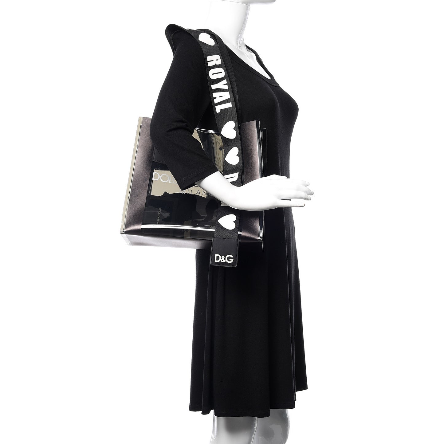 PVC Street Shopping Logo Tote Black