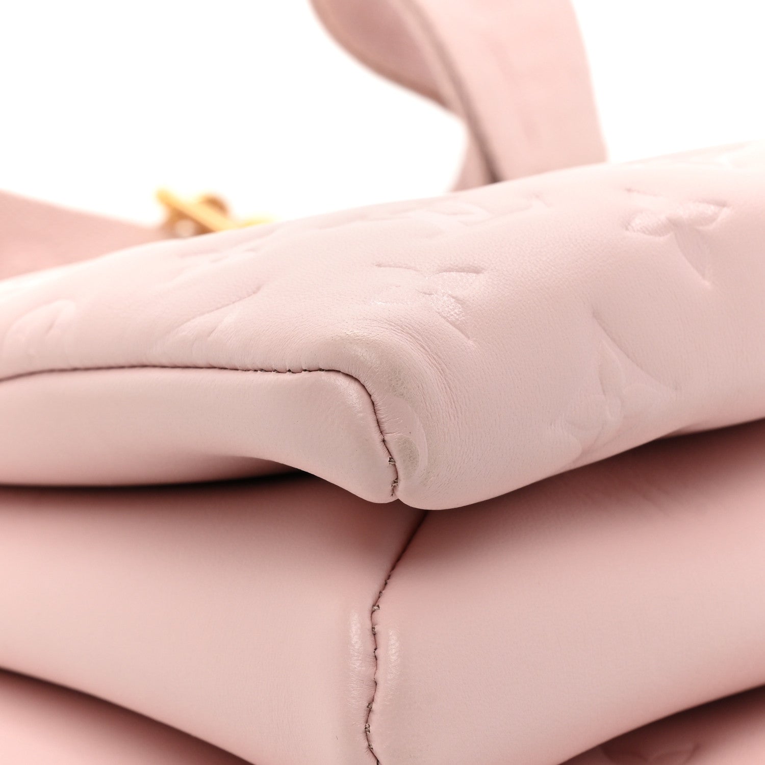 Louis Vuitton Lambskin Embossed Monogram Coussin PM Rose 13 of 15