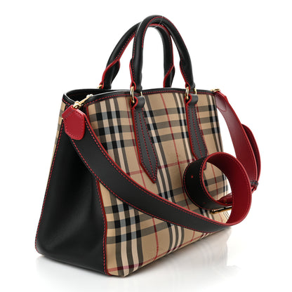 Burberry Horseferry Check Medium Ballingdon Tote Honey Black 3 of 11