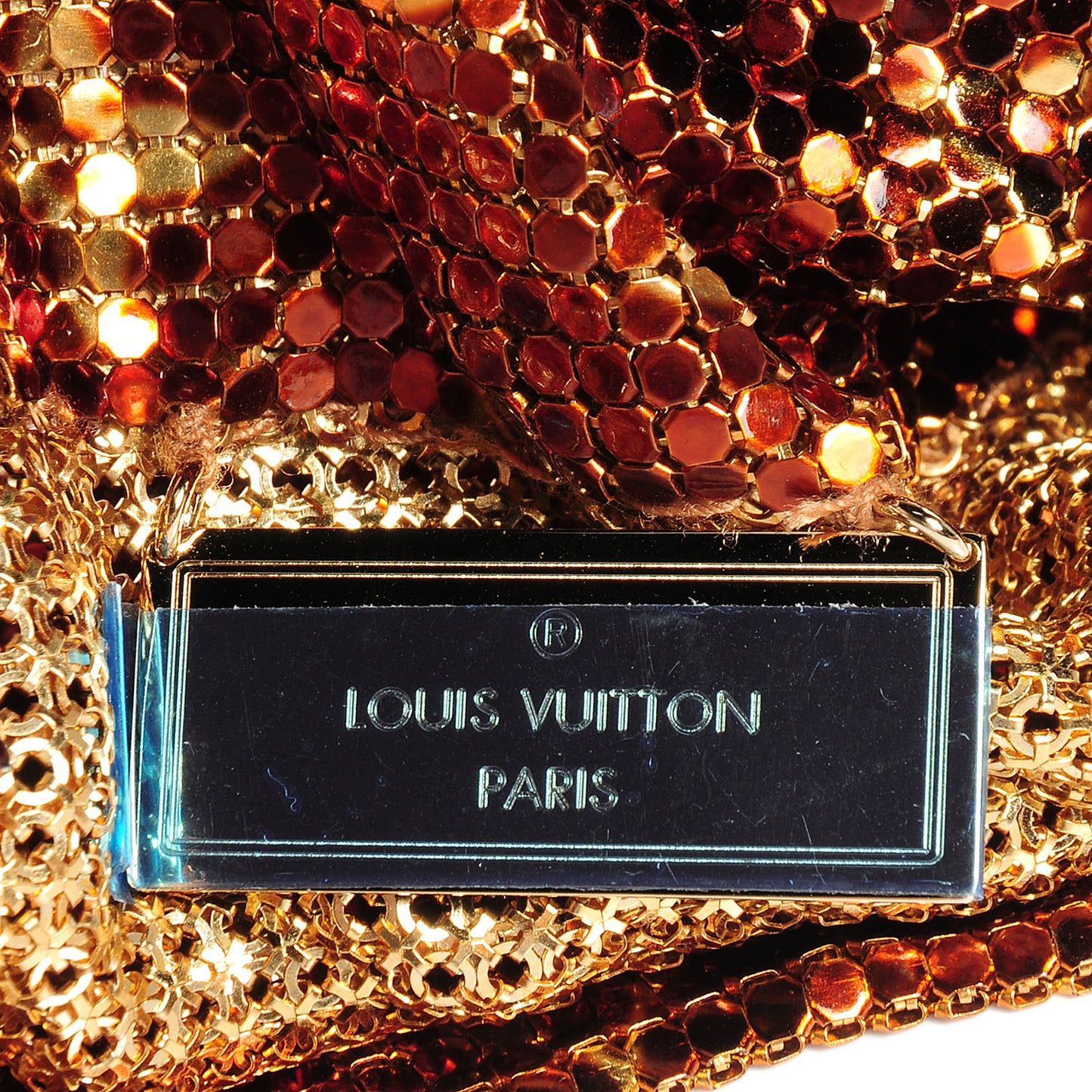 Monogram Mesh Metal Frances Gold