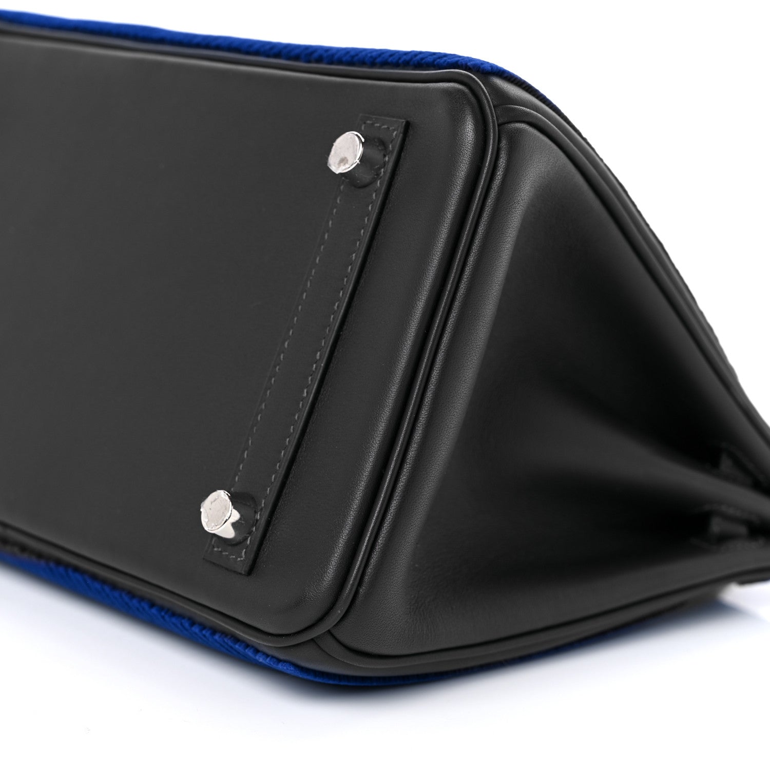 Hermes Corduroy Swift Cote A Cote Tuffetage Birkin 25 Bleu Saphir Caban 10 of 12