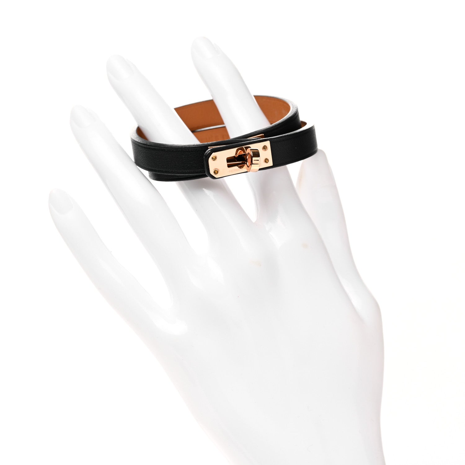 Hermes Swift Kelly Double Tour Bracelet T2 Black 2 of 7