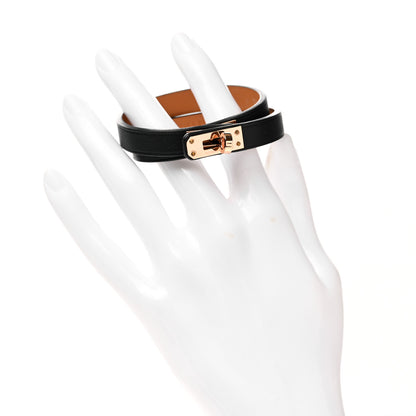 Hermes Swift Kelly Double Tour Bracelet T2 Black 2 of 7