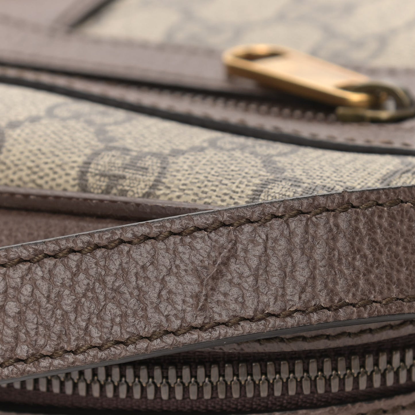 GG Supreme Monogram Web Medium Ophidia Messenger Bag Brown