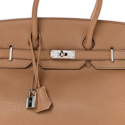 Hermes Taurillon Clemence BIRKIN 35 Camel Tabac 8 of 13