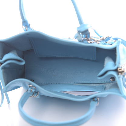 Balenciaga Supple Calfskin Papier Mini A4 Zip Around Tote Bleu Azur Clair 5 of 10