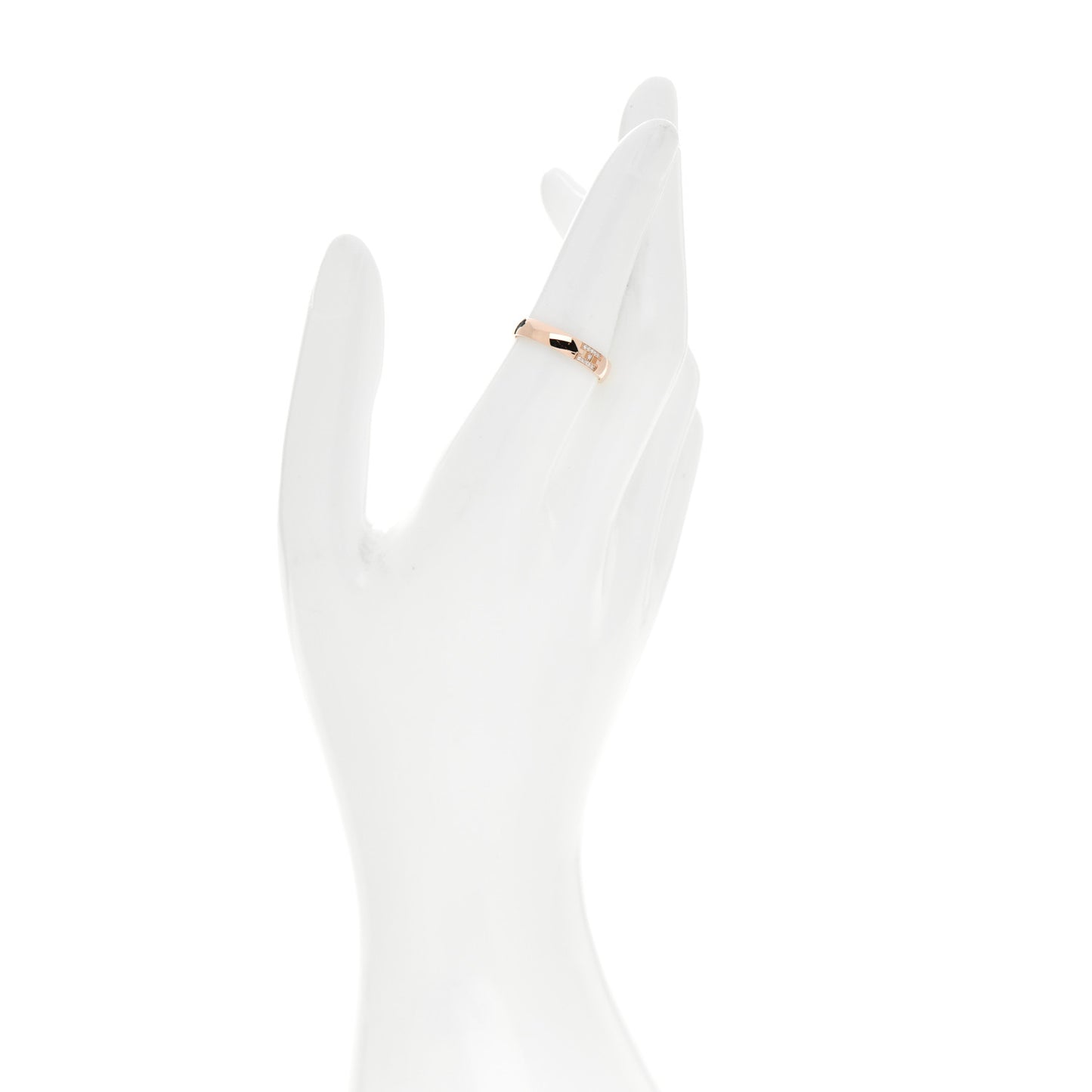 18K Rose Gold Diamond Ever Herakles Wedding Band Ring 54 6.75