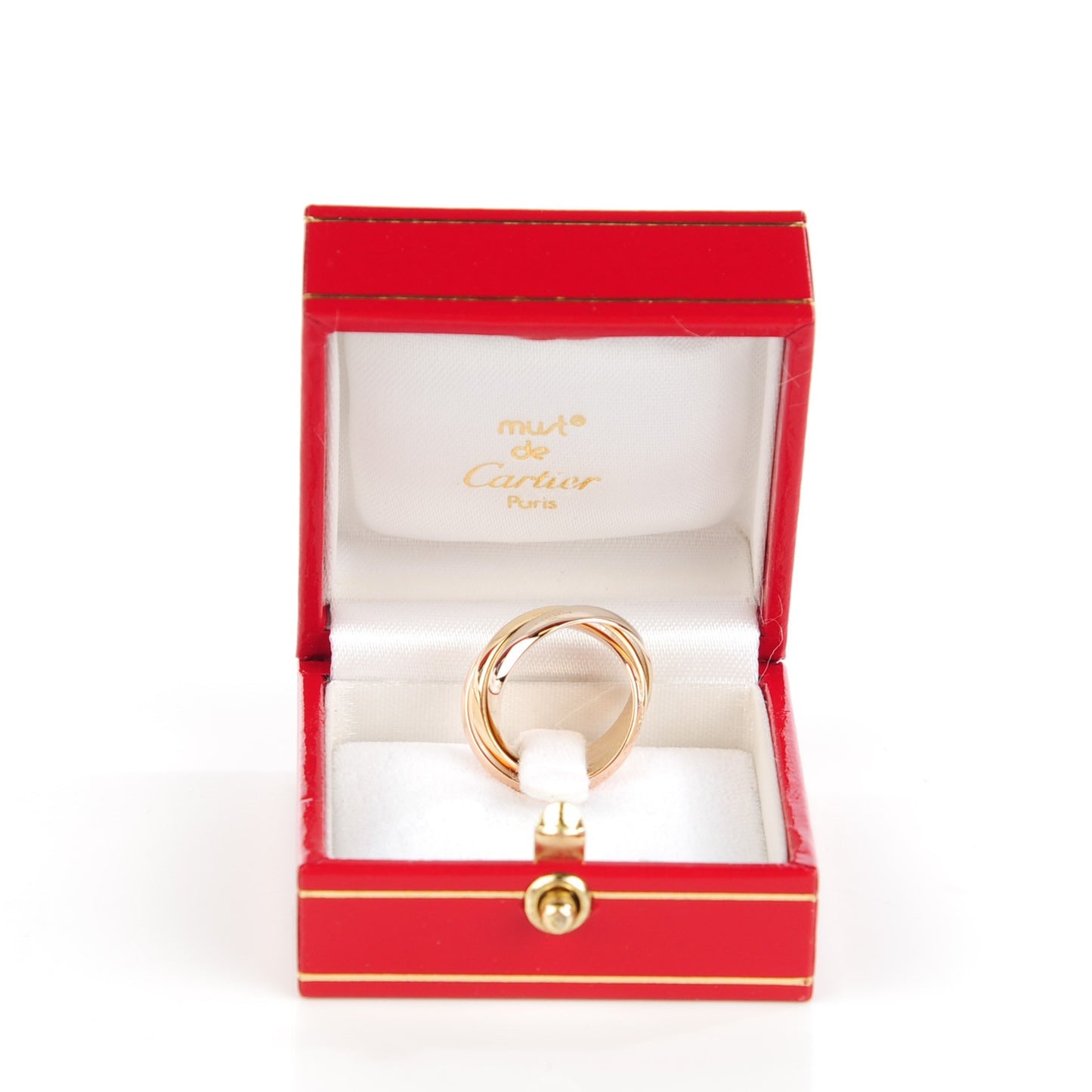 18K Pink Yellow White Gold Classic Trinity Ring 48 4.5