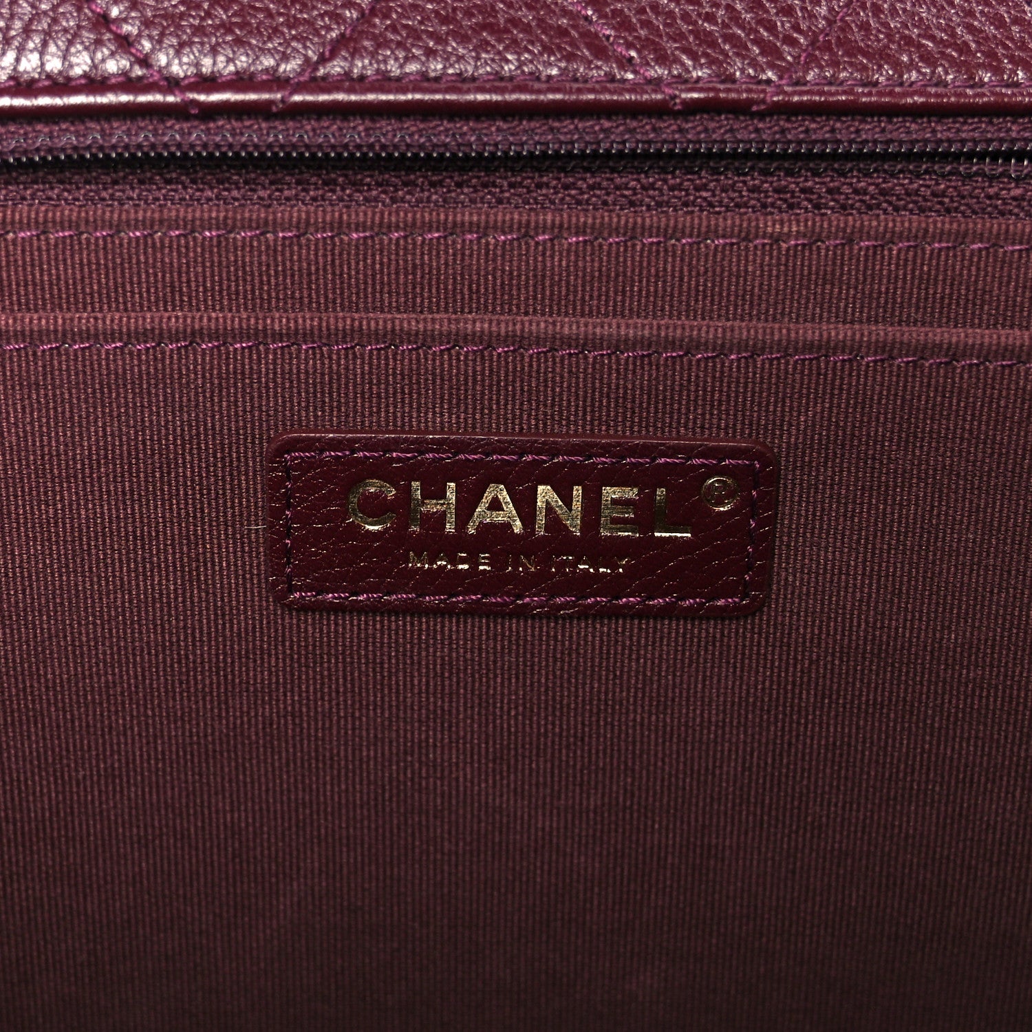 Chanel Grained Calfskin Quilted XXL Travel Flap Bag Burgundy 7 of 11
