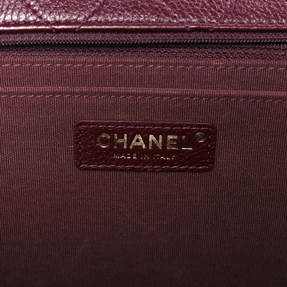 Chanel Grained Calfskin Quilted XXL Travel Flap Bag Burgundy 7 of 11