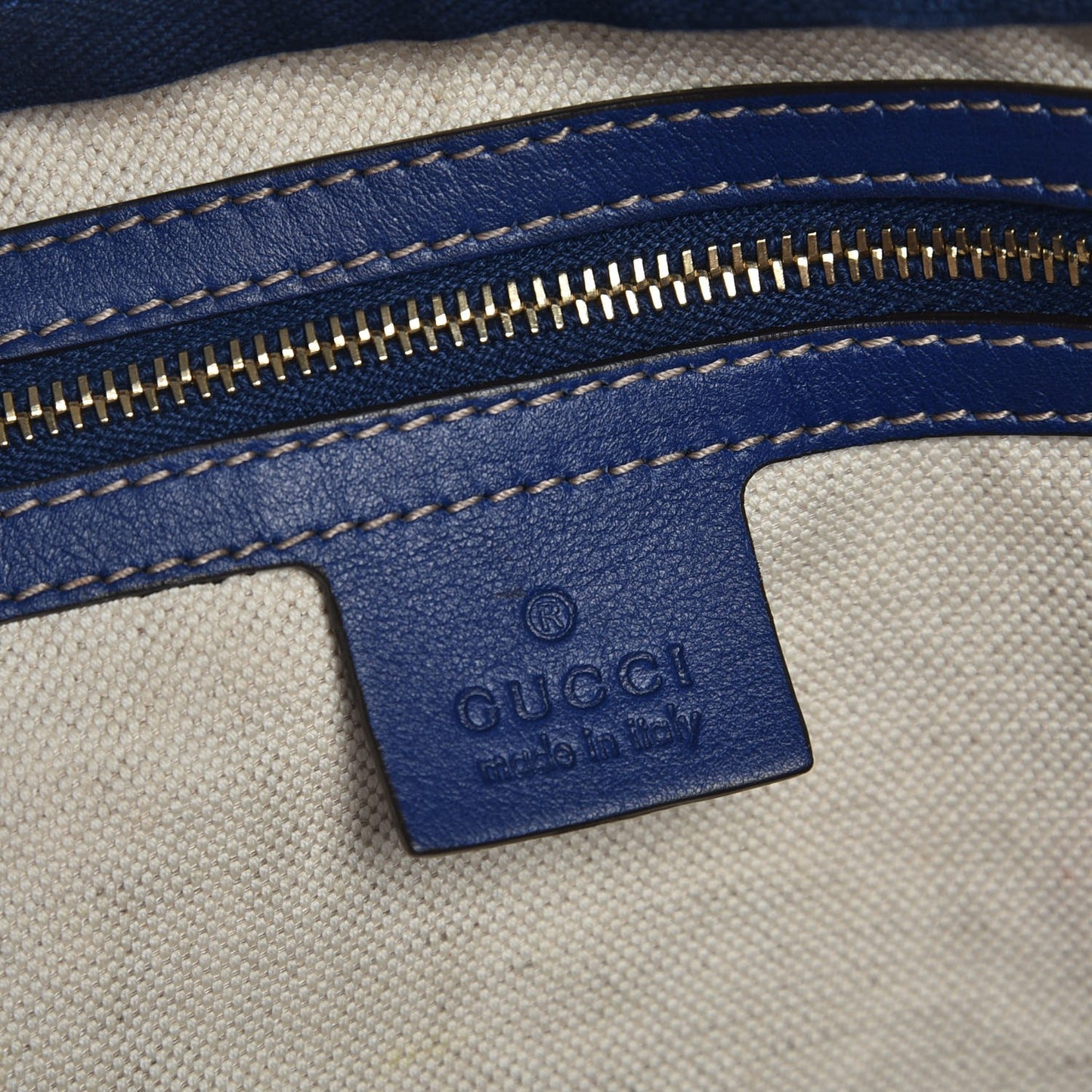 GG Plus Monogram Medium Boston USA Flag Unicef Duffle Blue