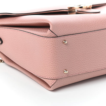 Gucci Dollar Calfskin Medium Interlocking G Top Handle Shoulder Bag Soft Pink 8 of 9
