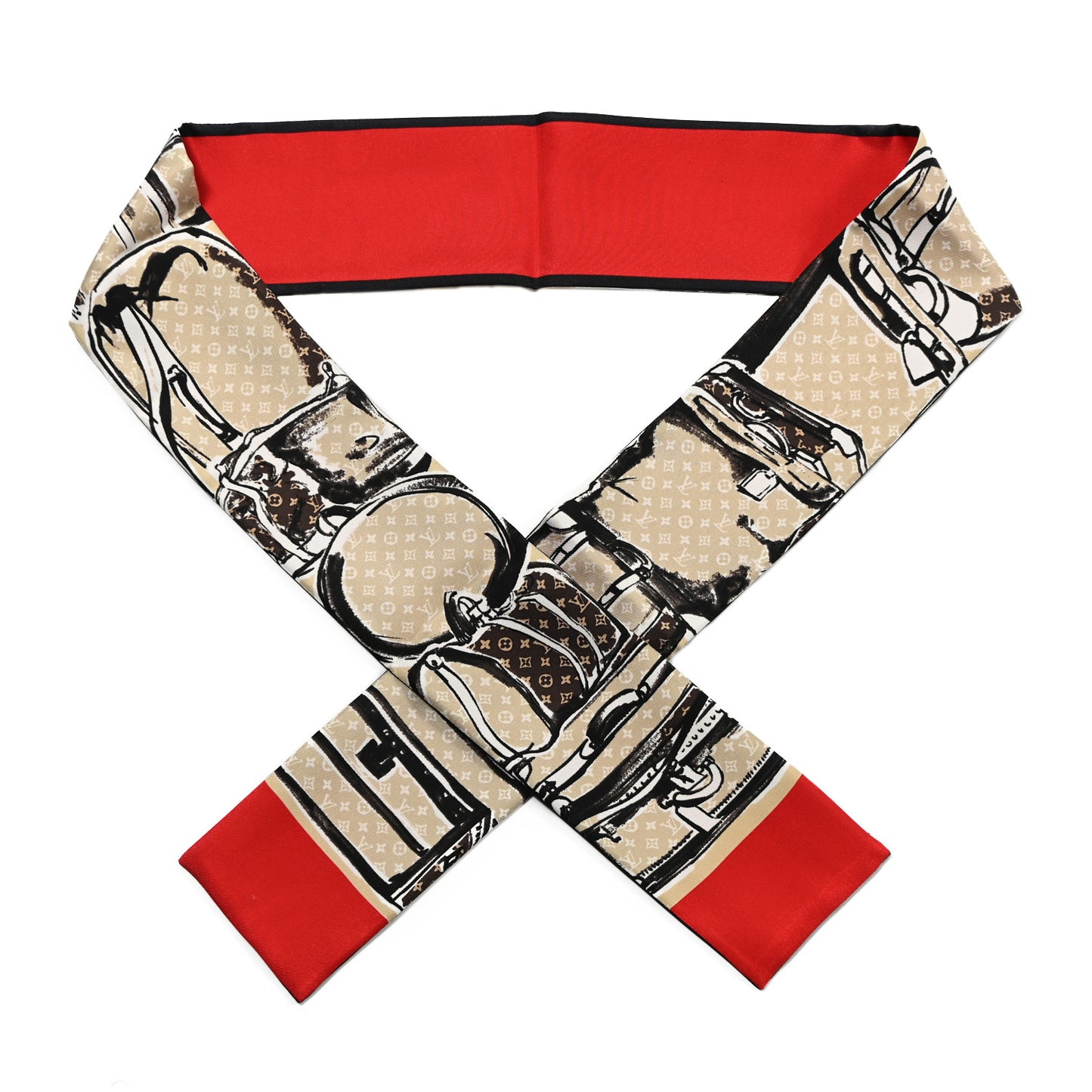 Silk Monogram Trunks Bandeau Brown