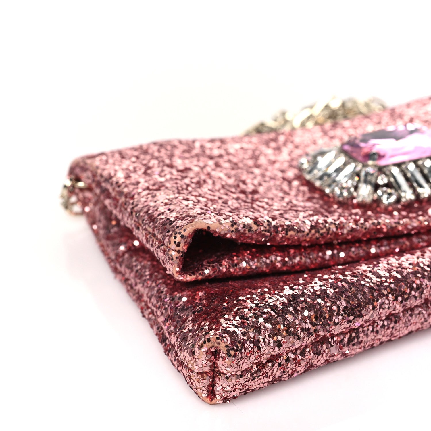 Jimmy Choo Glitter Crystal Galactica Titania Clutch Candyfloss 7 of 8