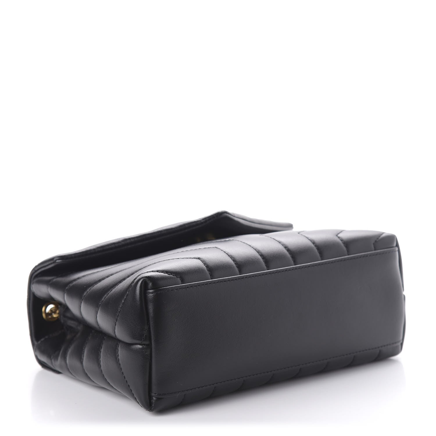 Saint Laurent Calfskin Y Quilted Monogram Small Loulou Chain Satchel Black 4 of 9