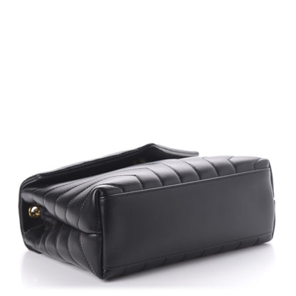Saint Laurent Calfskin Y Quilted Monogram Small Loulou Chain Satchel Black 4 of 9