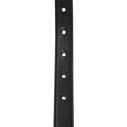 Gucci Calfskin Pearl Double G 20mm Belt 70 28 Black Cream 4 of 5