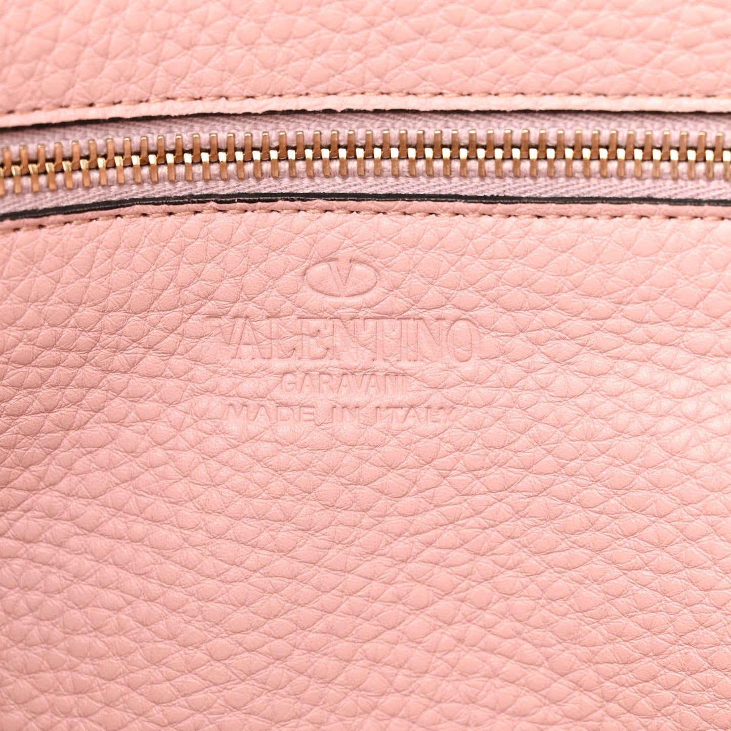 Pebbled Calfskin Medium Rockstud Tote Water Rose