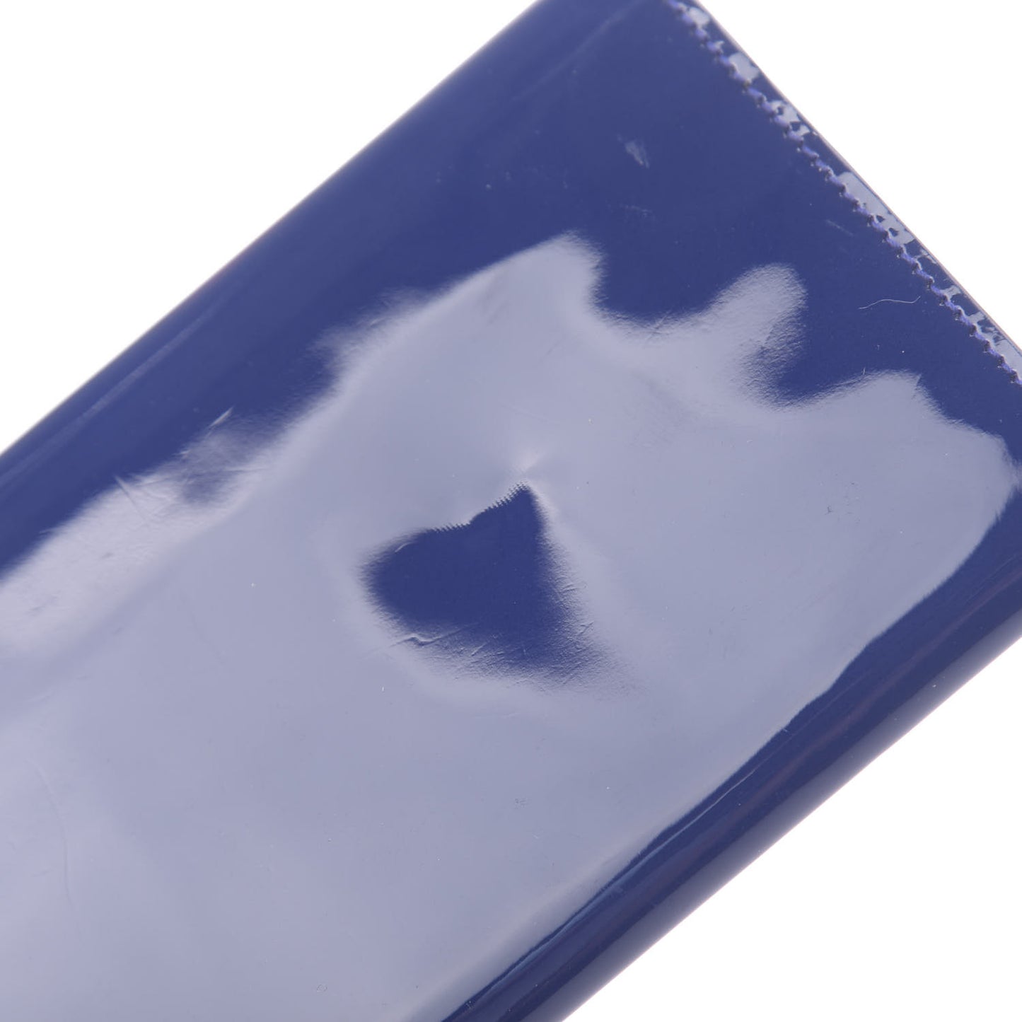Patent Belle De Jour Flap Wallet Blue