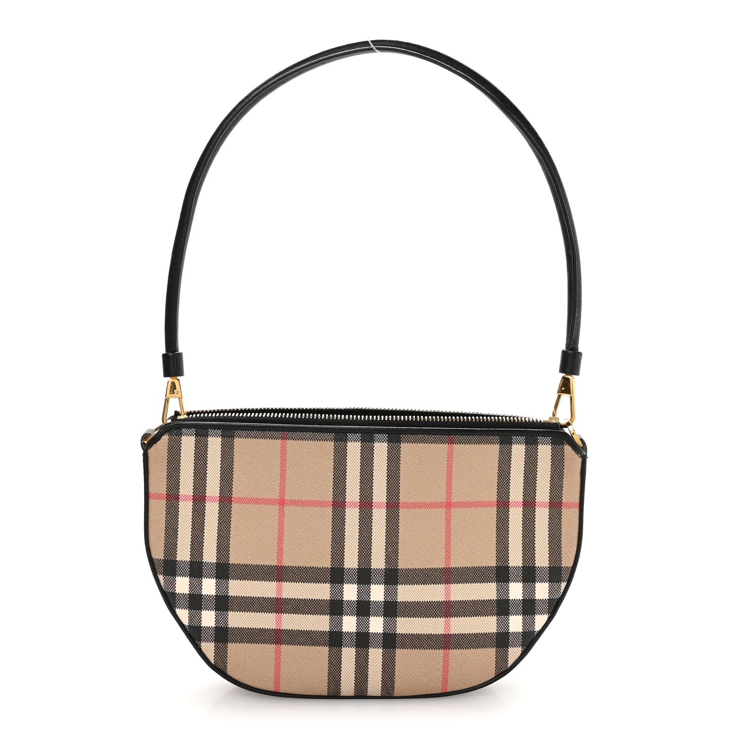 Burberry Vintage Check Calfskin Olympia Slim Pouch Archive Beige 1 of 12
