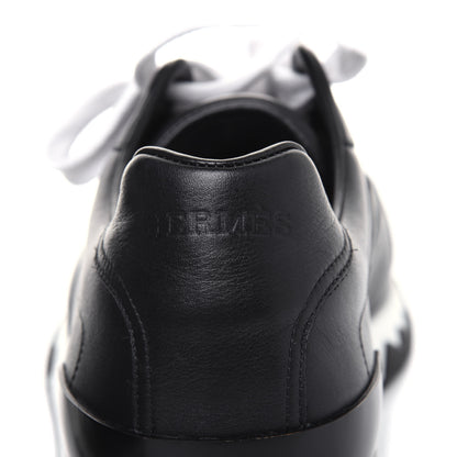 Hermes Calfskin Womens Trail Sneakers 40 Black 9 of 9