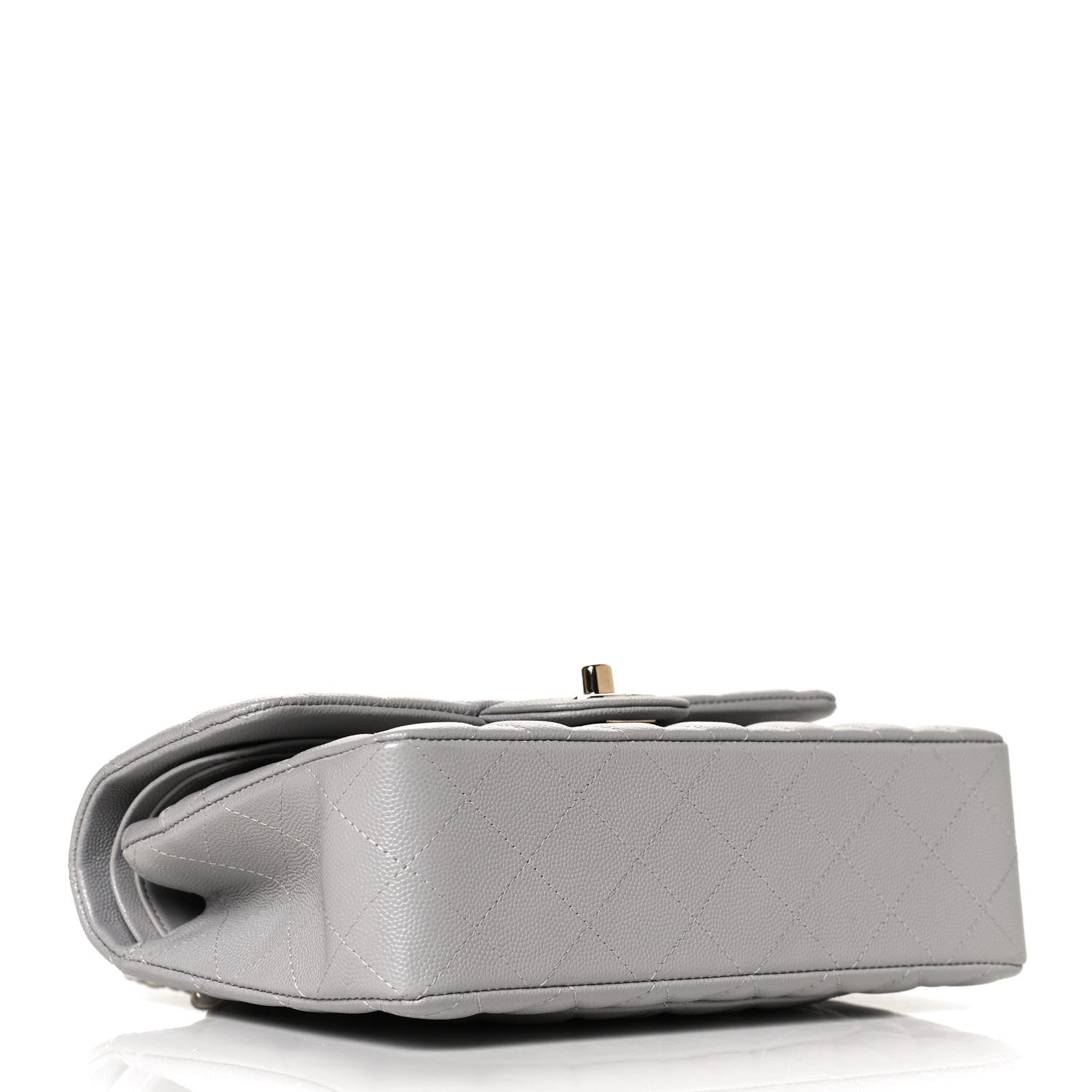 Chanel Caviar Quilted Small Double Flap Grey 4 of 10