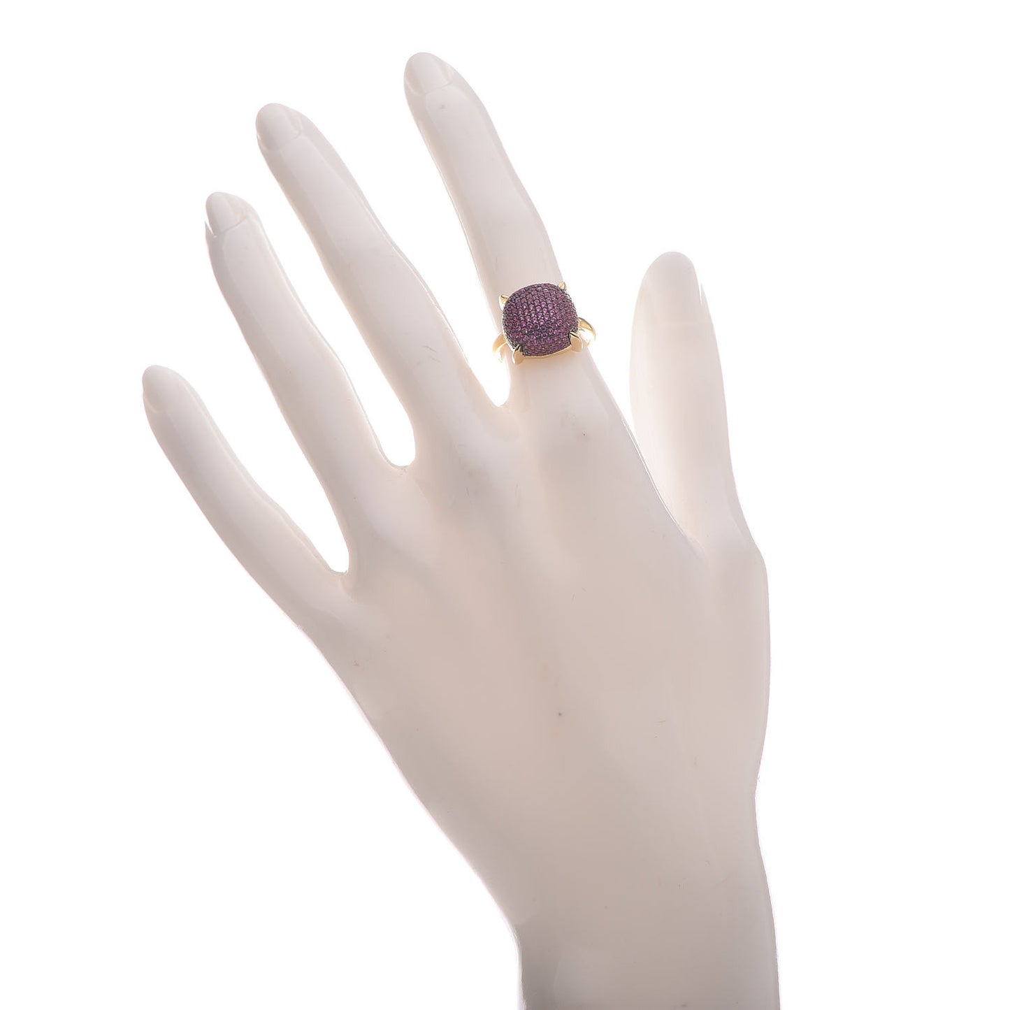 18K Yellow Gold Pink Sapphire 12mm Paloma Picasso Sugar Stacks Ring 49 5