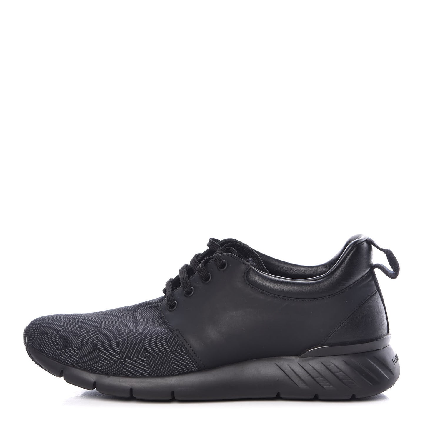 Calfskin Mesh Damier Fastlane Low Sneakers 10 Black