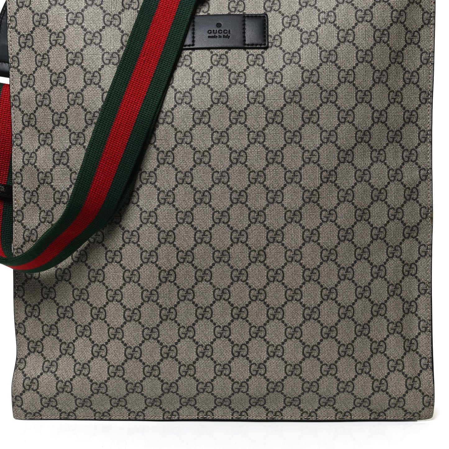 Soft GG Supreme Monogram Web Vertical Tote Black
