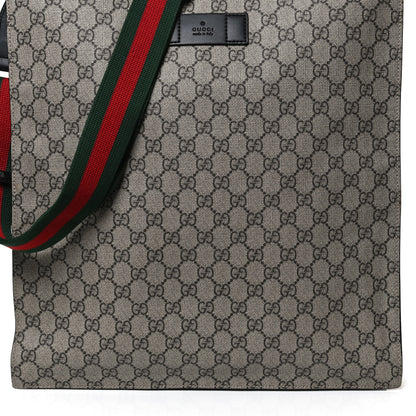 Gucci Soft GG Supreme Monogram Web Vertical Tote Black 10 of 13