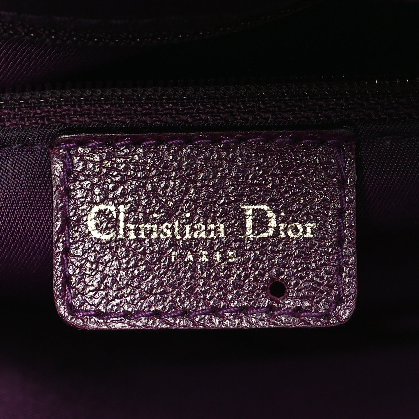 Calfskin Mini Saddle Bowler Purple