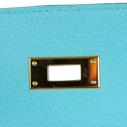 Hermes Togo Kelly Retourne 32 Bleu Atoll 25 of 25