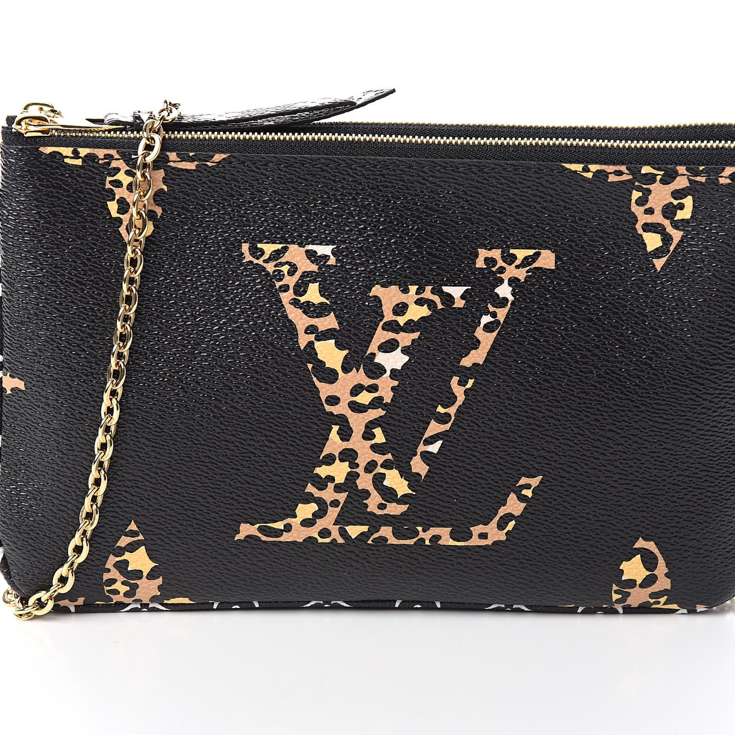 Monogram Giant Jungle Pochette Double Zip Black