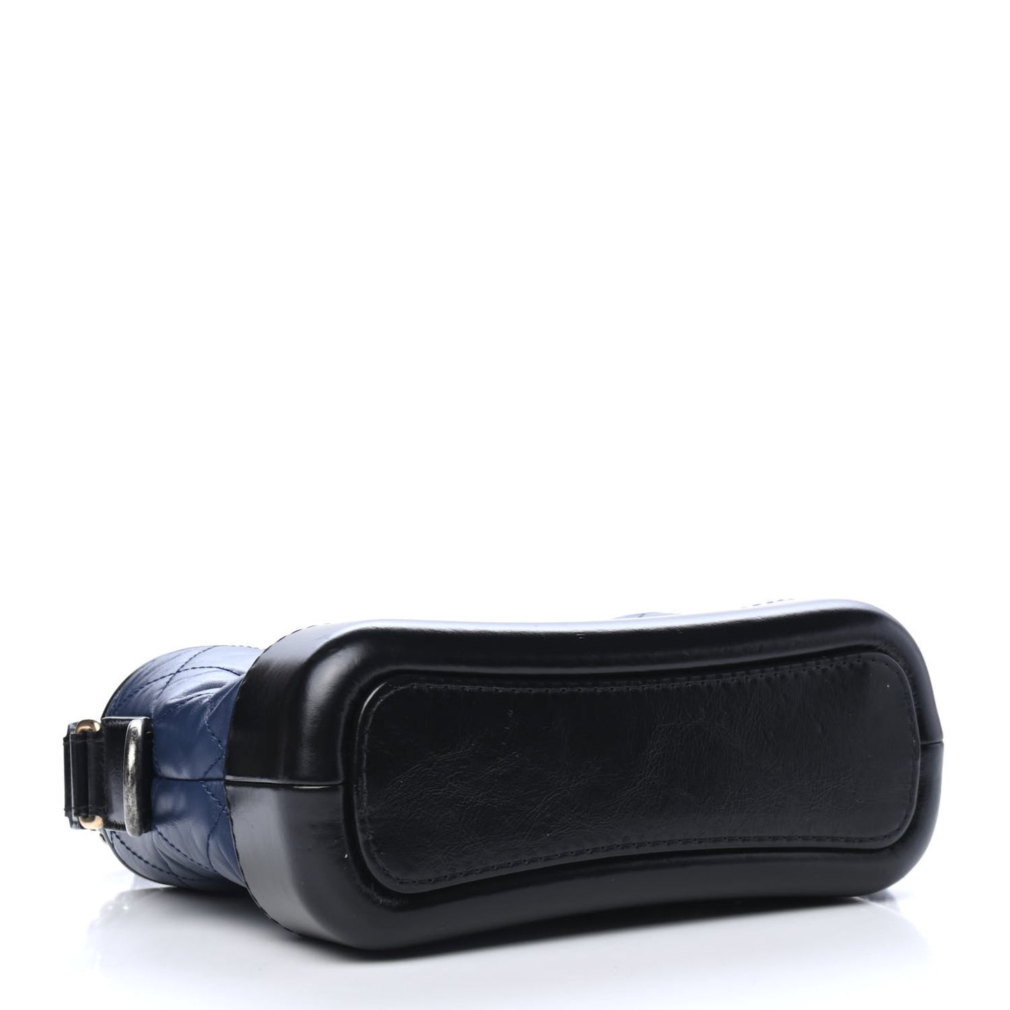 Aged Calfskin Quilted Small Gabrielle Hobo Navy Black
