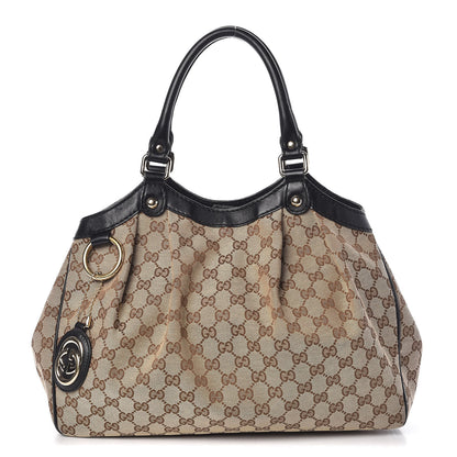 Gucci Monogram Medium Sukey Tote Beige Ebony Black 1 of 9