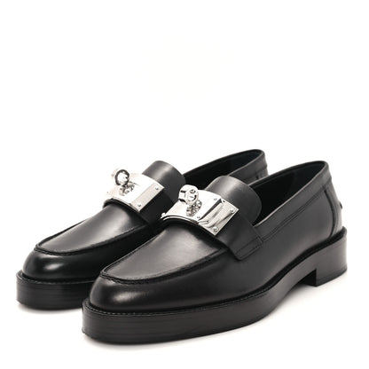 Hermes Calfskin Womens Hot Loafer 37 Black 4 of 9