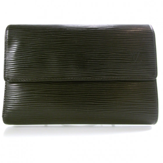 Louis Vuitton Epi Porte Tresor Etui Papiers Wallet Black 1 of 9