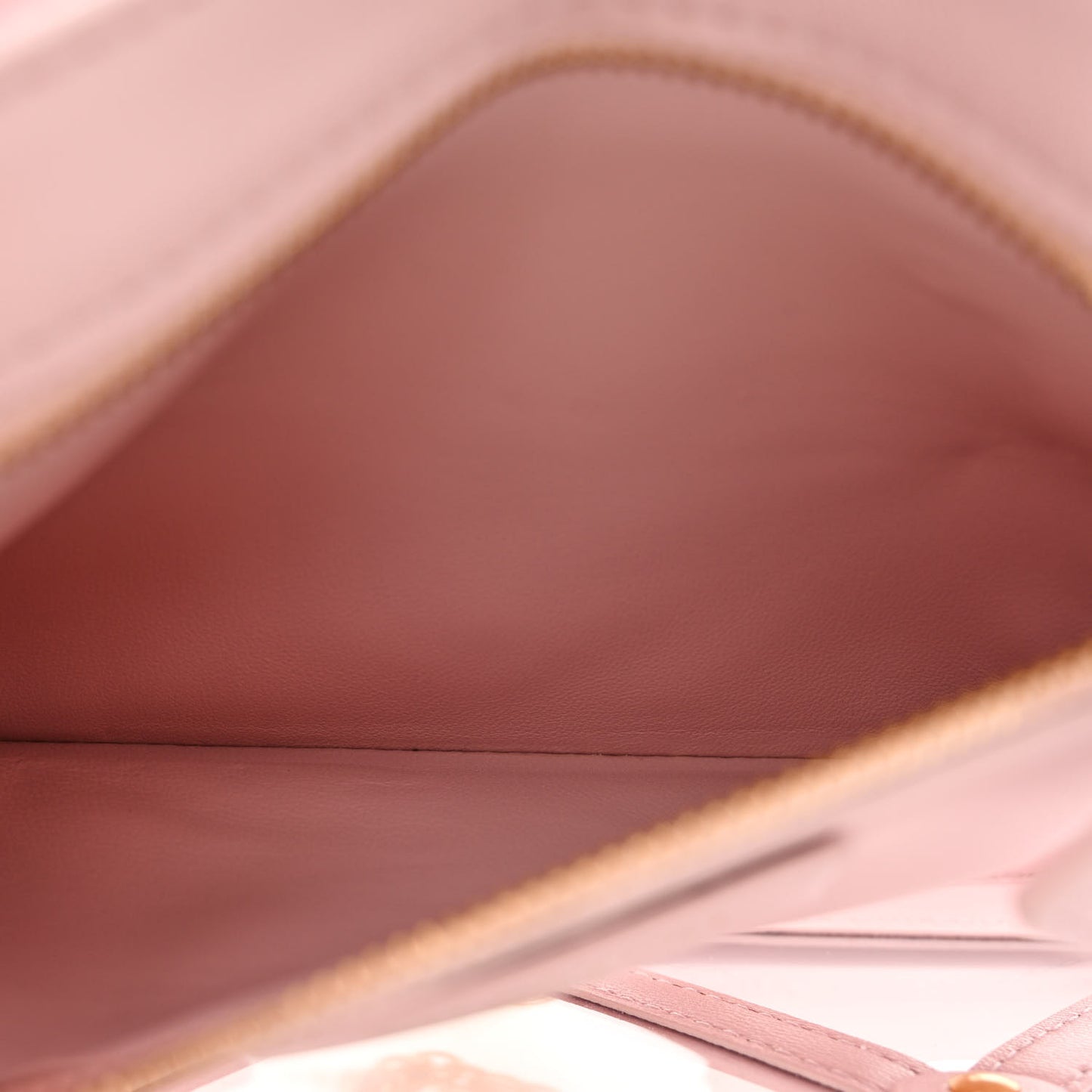 PVC Calfskin Medium Roman Stud Shoulder Bag Transparent Rose Quartz
