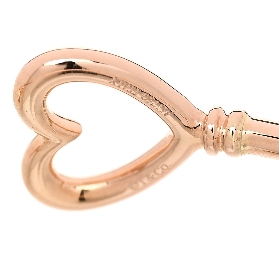 Tiffany 18K Rose Gold Wire Heart Key Bracelet 5 of 5