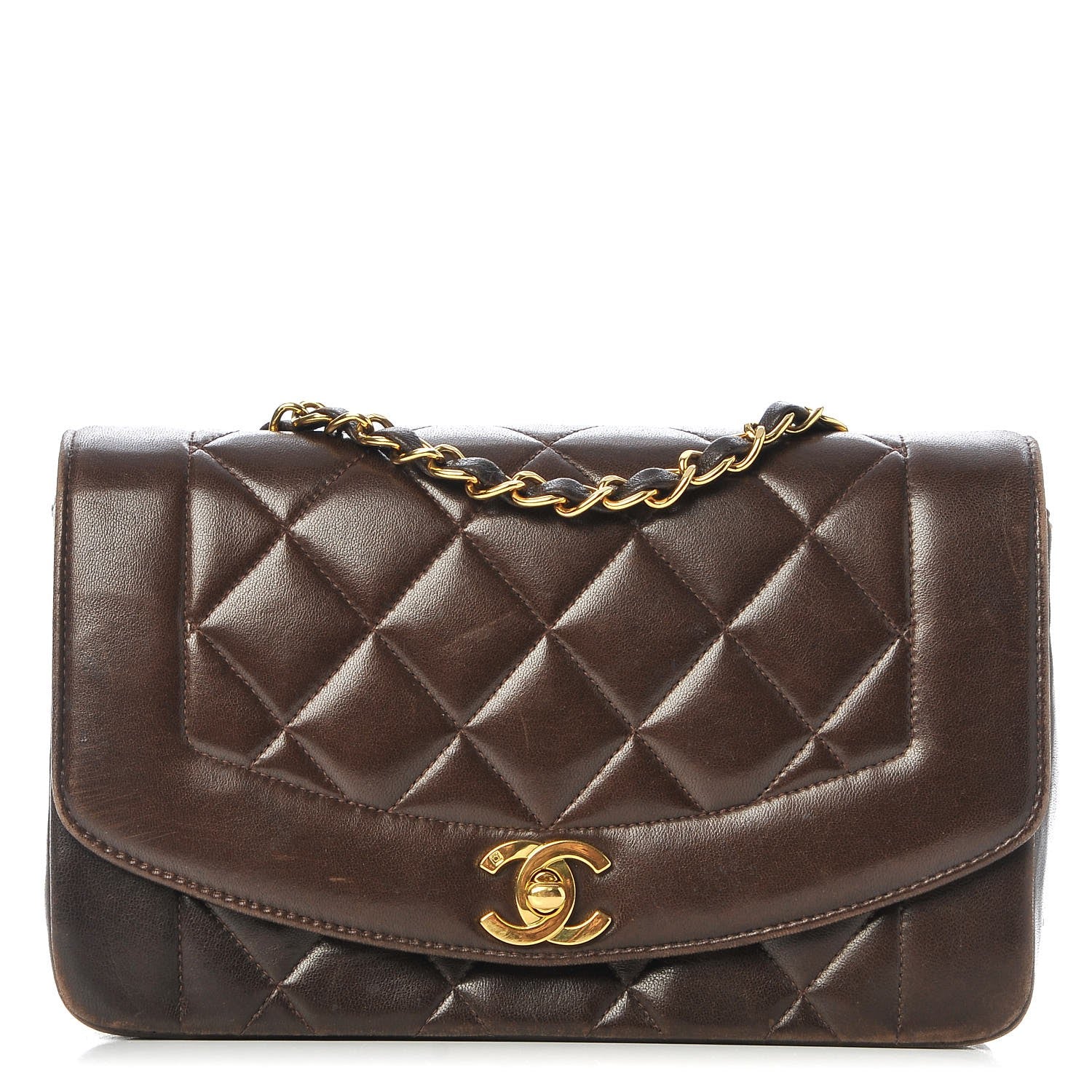 Chanel Lambskin Quilted Small Single Flap Brown 1 of 17