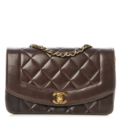 Chanel Lambskin Quilted Small Single Flap Brown 1 of 17